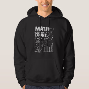 Math The Only Subject That Counts Math Pun Math Te Hoodie
