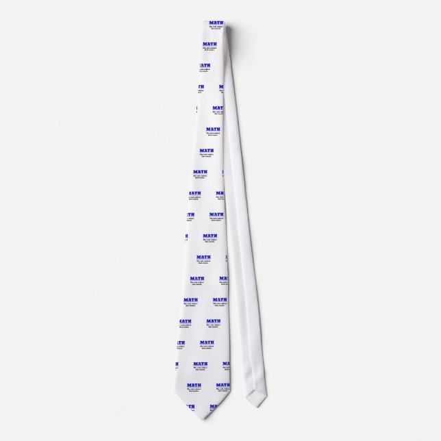 Math the Only Subject that Counts Tie (Front)
