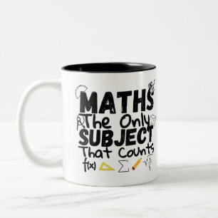 Math The Only Subject That Counts Two-Tone Coffee  Mug