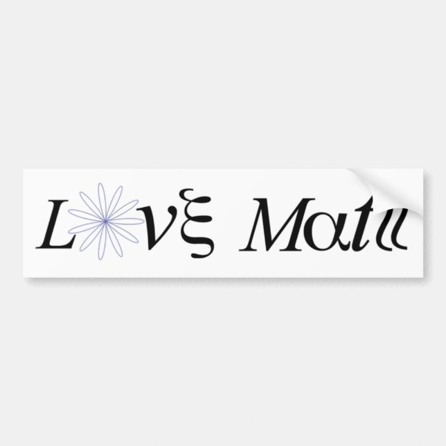 Math Tribute Bumper Sticker (Front)