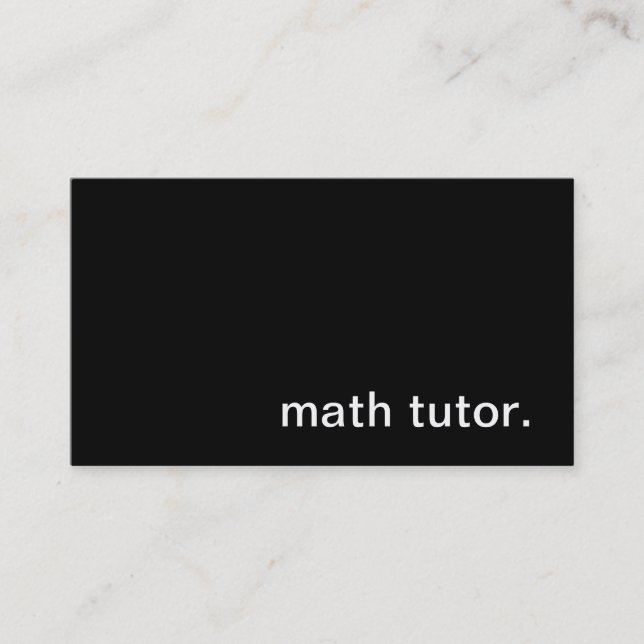 Math Tutor Business Card (Front)