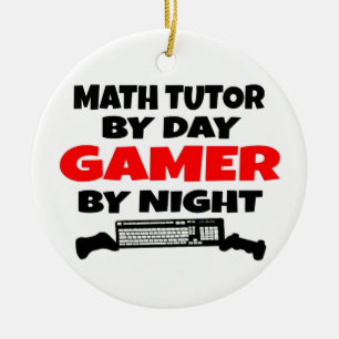 Math Tutor Gamer Ceramic Ornament
