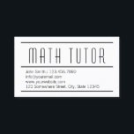 Math Tutor Minimalist Business Card<br><div class="desc">Modern Simple White Math Tutor Business Card.</div>