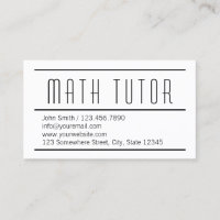 Math Tutor Minimalist