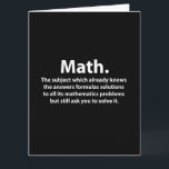 Math Typography Funny Math Greeting Card<br><div class="desc">Math Typography Funny Math Greeting Card designed by Nisha Prabhu. Celebrate the beauty of mathematics with this funny and quirky math typography greeting card! Featuring bold and playful numbers and symbols, this card is perfect for the math nerd in your life. Whether you're sending birthday wishes or just want to...</div>