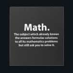 Math Typography Funny Math  Notepad<br><div class="desc">Math Typography Funny Math Notepad designed by Nisha Prabhu. Add a dash of wit to your note-taking with this Math Typography Funny Notepad! Perfect for jotting down equations, doodles, or clever puns, this notepad is sure to 'sum up' your sense of humour. Get yours today and make your to-do lists...</div>