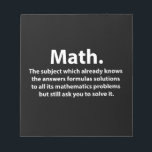 Math Typography Funny Math Notepad<br><div class="desc">Math Typography Funny Math Notepad designed by Nisha Prabhu. Add a dash of wit to your note-taking with this Math Typography Funny Notepad! Perfect for jotting down equations, doodles, or clever puns, this notepad is sure to 'sum up' your sense of humour. Get yours today and make your to-do lists...</div>