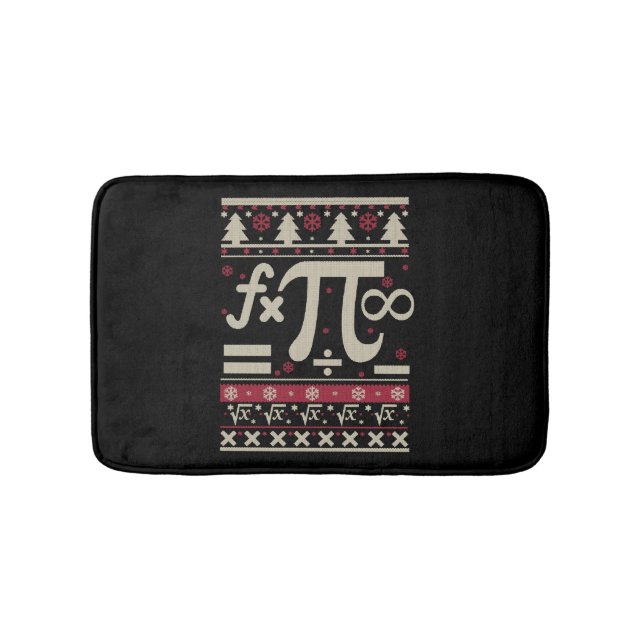 Math Ugly Christmas Bath Mat (Front)