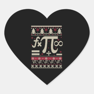 Math Ugly Christmas Heart Sticker