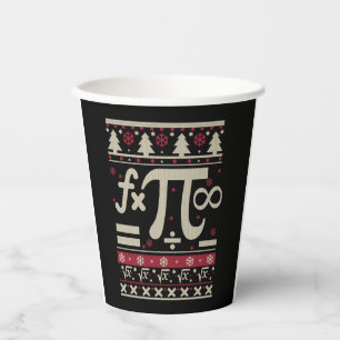 Math Ugly Christmas Paper Cups