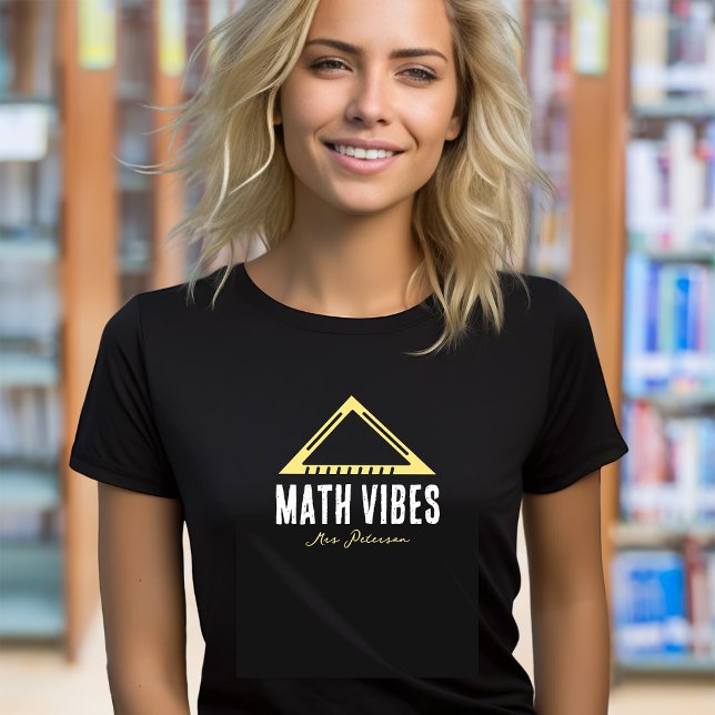 Math Vibes Personalized Teacher T-Shirt (Creator Uploaded)