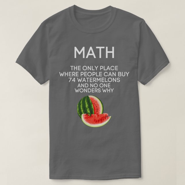 Math Watermelon Math T-Shirt (Design Front)