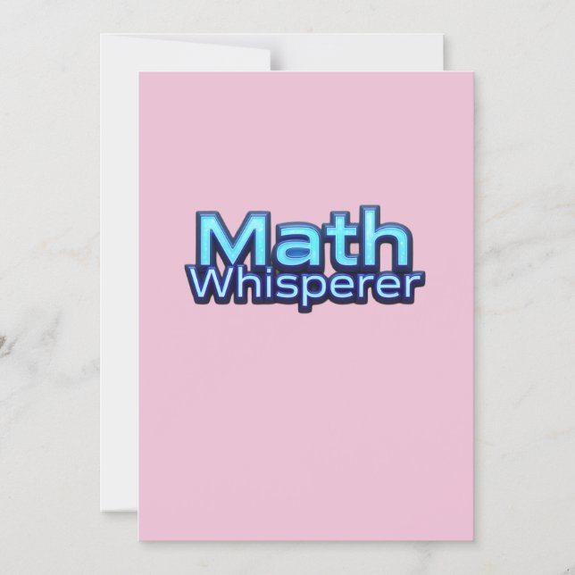 Math Whispere Magnetic Invitation (Front)