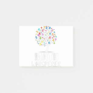 MATH WHISPERER Colour Tree Tee, I Love Math Teache Post-it Notes