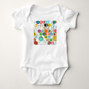 Math (white) baby bodysuit