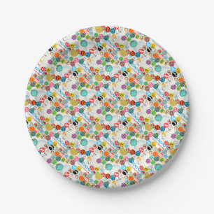 Math (white) paper plate