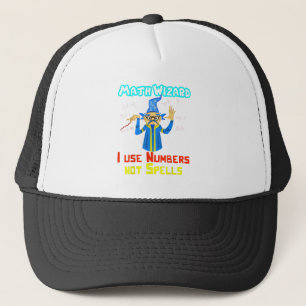 Math Wizard Math Geek Math Nerd Gift for Teacher M Trucker Hat