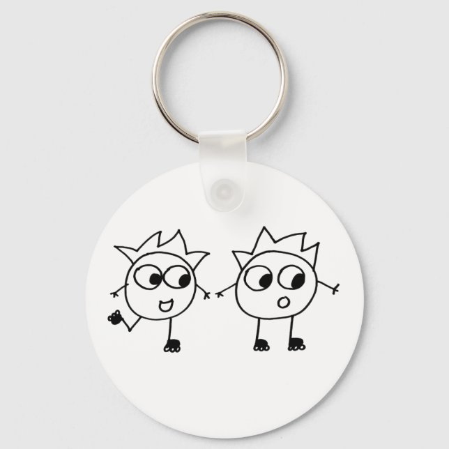 Mathberries Blading Buddies Keychain (Front)