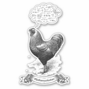 Mathemachicken Funny Math Chicken Pun Joke
