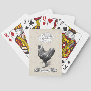 Mathemachicken Funny Math Chicken Pun Joke Playing Cards