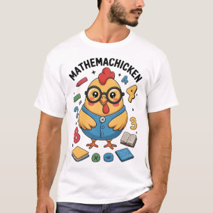 Mathemachicken Funny Math Teacher Chicken Pun Men T-Shirt