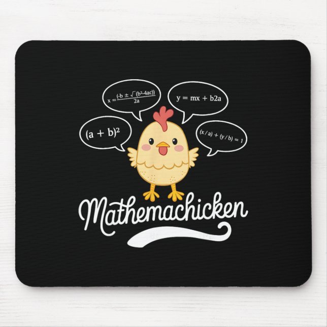 Mathemachicken Math Chicken Teacher Retire Mathema Mouse Pad (Front)