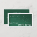 Mathematic Chalkboard, Math Tutor, Teacher Business Card<br><div class="desc">Mathematic Chalkboard,  Math Tutor,  Teacher Business Cards by The Business Card Store. Easily personalize these cards with your own wording by using the "personalize this template" section or click the "customize further" link to change the font styles,  colors and layout to suite.</div>