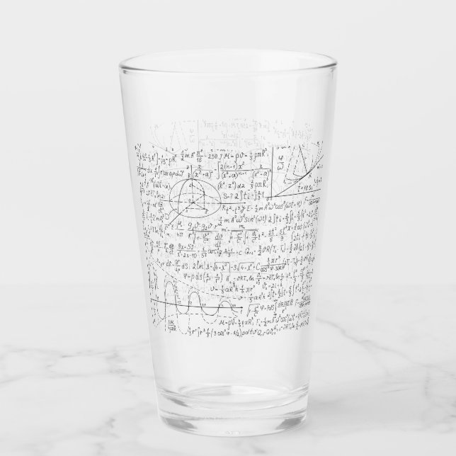 Mathematic Lovers, Math Formula, Math Geek Glass (Front)