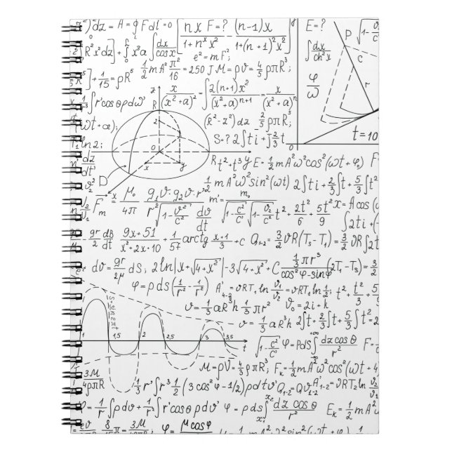 Mathematic Lovers, Math Formula, Math Geek Notebook (Front)