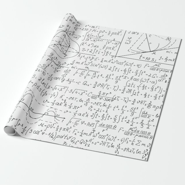 Mathematic Lovers, Math Formula, Math Geek Wrapping Paper (Unrolled)