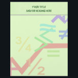 Mathematic Symbols Letterhead<br><div class="desc">Fun,  math-themed letterhead stationery for you mathematical needs.  Use the template to create your personal header or click "Customize it" to modify the design further.  © Lydia "PrairieGhost" Jacobs 2010</div>