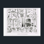Mathematical and surveying instruments postcard<br><div class="desc">Mathematical and surveying instruments Replica Antique print,  19th century</div>