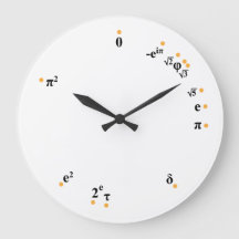 Mathematical Constants Clock (orange)