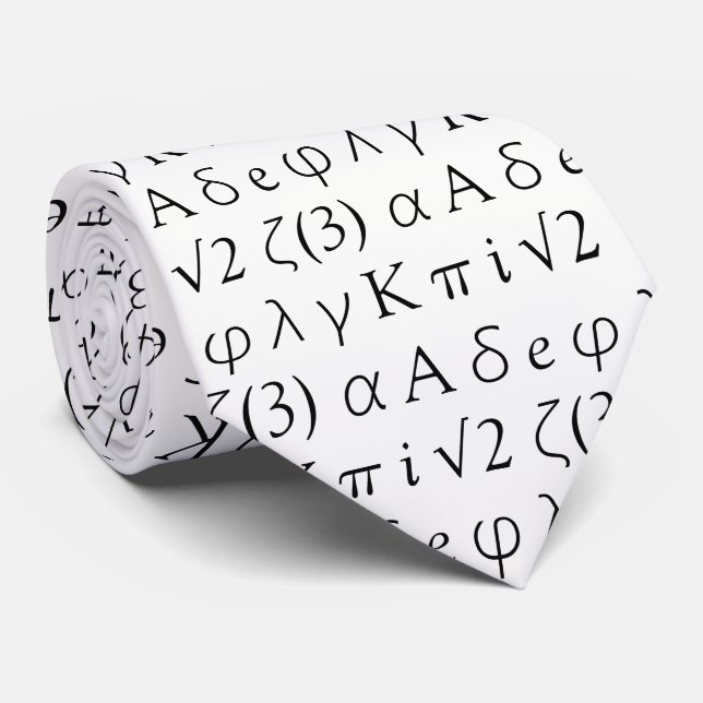 Mathematical Constants Tie (Rolled)