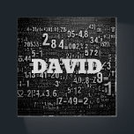 Mathematical Equation and Formula Abstract Paperweight<br><div class="desc">White formulas and math equations on a black background with a custom name.
Name can be changed.</div>
