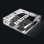 Mathematical Equation and Formula Abstract Paperweight<br><div class="desc">White formulas and math equations on a black background with a custom name.
Name can be changed.</div>