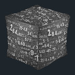 Mathematical Equation and Formula Abstract Pouf<br><div class="desc">White formulas and math equations on a black background</div>