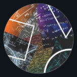 Mathematical Equations Geometric Sticker<br><div class="desc">Add a burst of inspiration and intellect to your notebooks, laptops, or accessories with this mathematics-themed round sticker featuring vibrant equations and geometric art. Ideal for students, teachers, math enthusiasts, and STEM professionals, its dynamic design transforms any surface into a stylish celebration of logic, colour, and creativity. Whether for organizing,...</div>