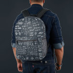 Mathematical Geometric, Formula Pattern, black Printed Backpack<br><div class="desc">Introducing the GeoGlam Scholar Pack – where the allure of geometry meets the bustling halls of academia! Step into the world of trendsetting teen fashion with our Mathematical Geometric Formula Pattern, a sleek black printed backpack designed to make heads turn in the hallways. Picture this: you, walking confidently into school...</div>