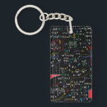Mathematical geometry student teacher keychain<br><div class="desc">Teacher Mathematik formula calculation for teachers,  whether elementary school or high school of any mathematics and calculation type lover loves this equation graphics</div>