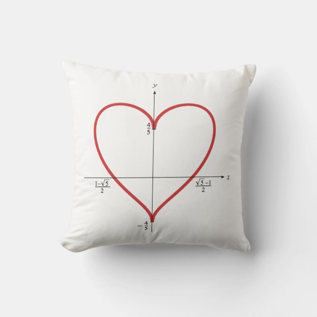 Mathematical heart throw pillow (Front)