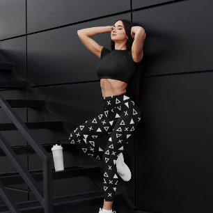 Mathematical Style Pattern Leggings