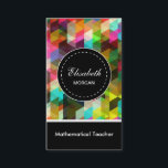 Mathematical Teacher- Colourful Mosaic Pattern Business Card<br><div class="desc">Make a lasting impression with this professionally crafted business card. Whether you’re networking,  meeting clients,  or growing your brand,  this design offers a stylish and memorable way to showcase your information.
Easily personalize the text,  fonts,  and layout using Zazzle’s editing tools to match your unique brand identity.</div>