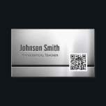 Mathematical Teacher - Stainless Steel QR Code Business Card<br><div class="desc">Leave a powerful impression with this expertly designed business card. It's a stylish, memorable tool for networking, client meetings, and brand growth, ensuring your information is presented effectively. Zazzle's intuitive editing tools give you complete control to personalize text, fonts, and layout, creating a card that perfectly reflects your unique brand....</div>