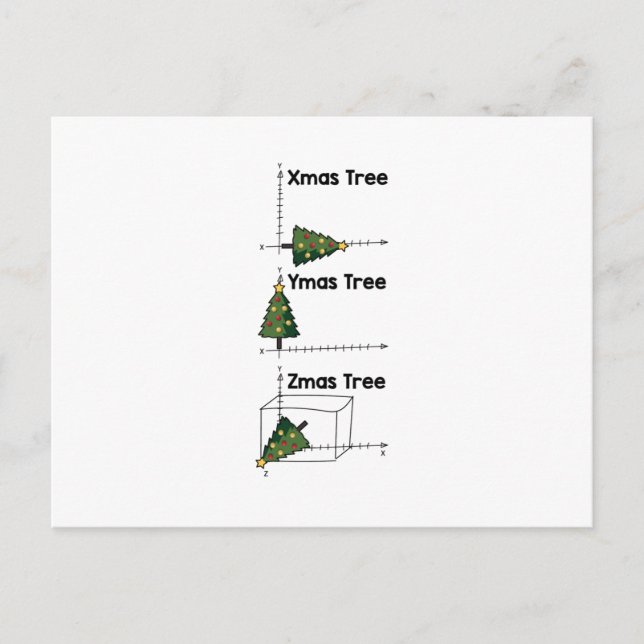 Mathematician Christmas Gifts Postcard (Front)