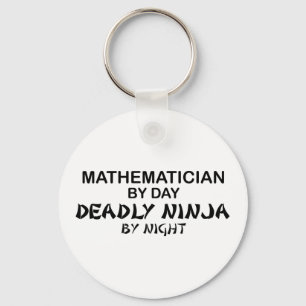 Mathematician Deadly Ninja by Night Keychain