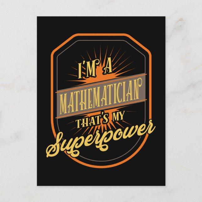 Mathematician Postcard (Front)