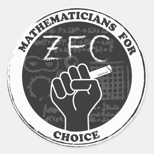 Mathematicians for Choice Stickers (Front)