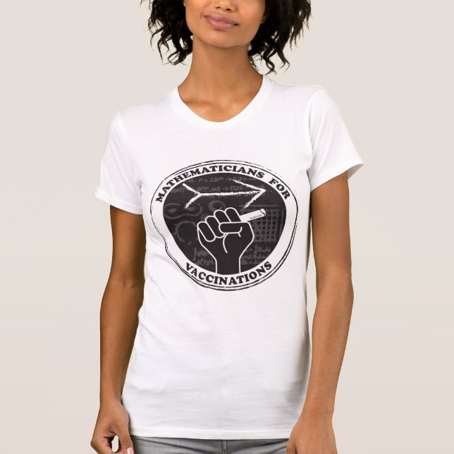 Mathematicians for Vaccinations T-shirt (Front)