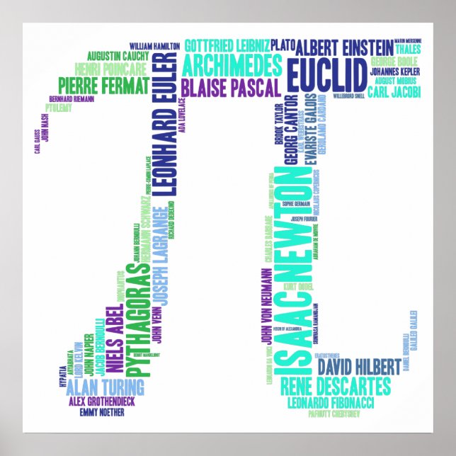 Mathematicians poster (Front)